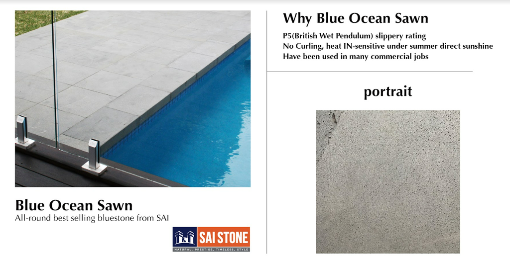 BlueOcean Paver 400x400x20 Sawn