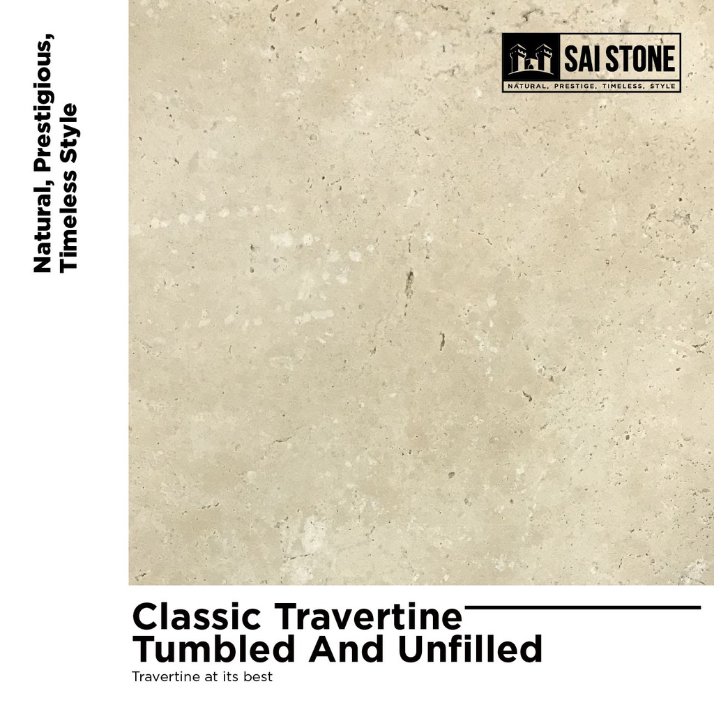 Paver Classic Travertine 610x610x12 Tumbled and Unfilled