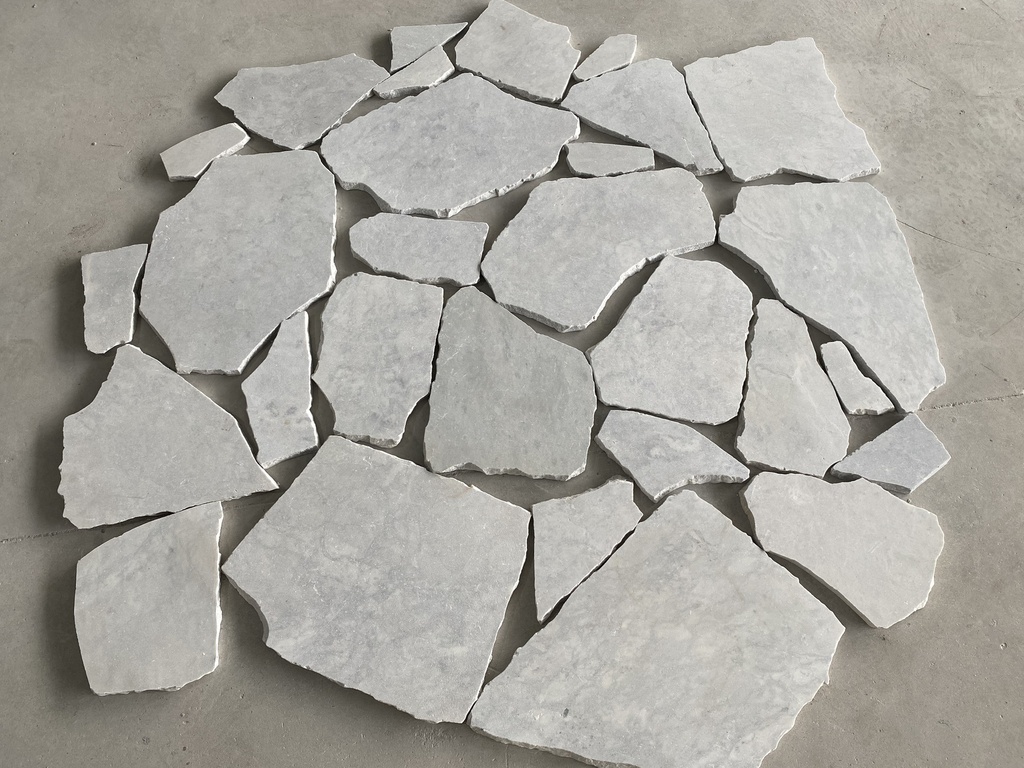 Grey Apricot Crazy Paver Tumbled &amp; Sandblasted 20mm