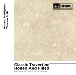 [PATC61061012HO&amp;FI] Paver Classic Travertine 610x610x12 Honed and Filled
