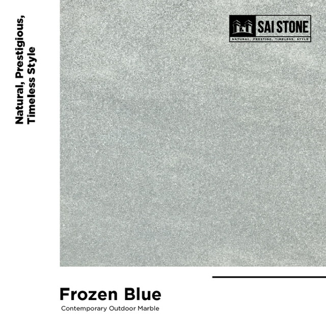 Coping Frozen Blue 600x350x30 Bevelled Sandblasted